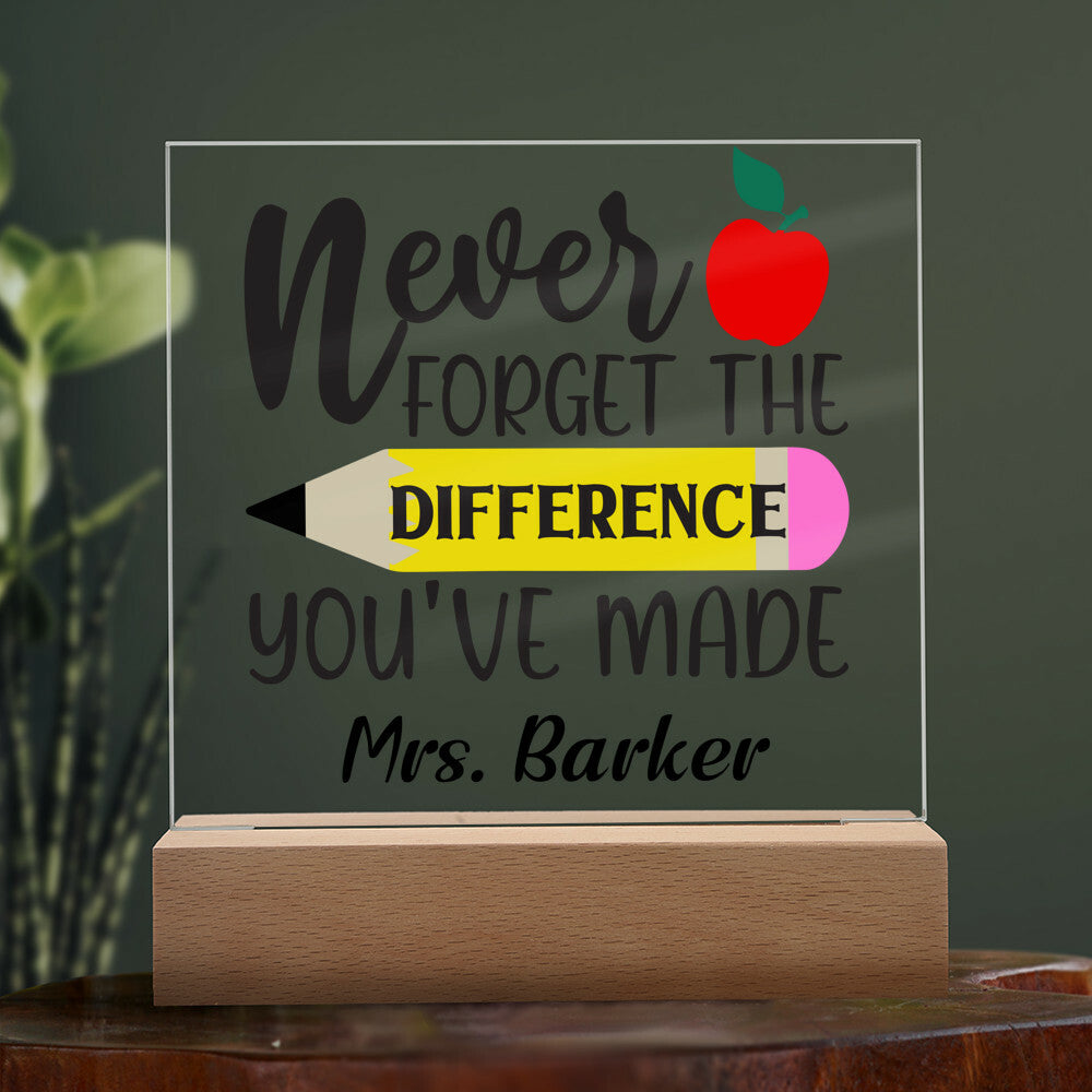Teacher Square Acrylic Plaque 5