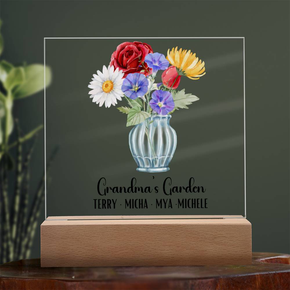 Grandmas Garden Acrylic Plaque