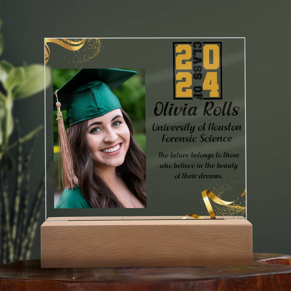 Custom Graduation Gift - Acrylic Square Plaque 7