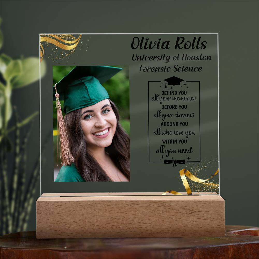 Custom Graduation Gift - Acrylic Square Plaque 9