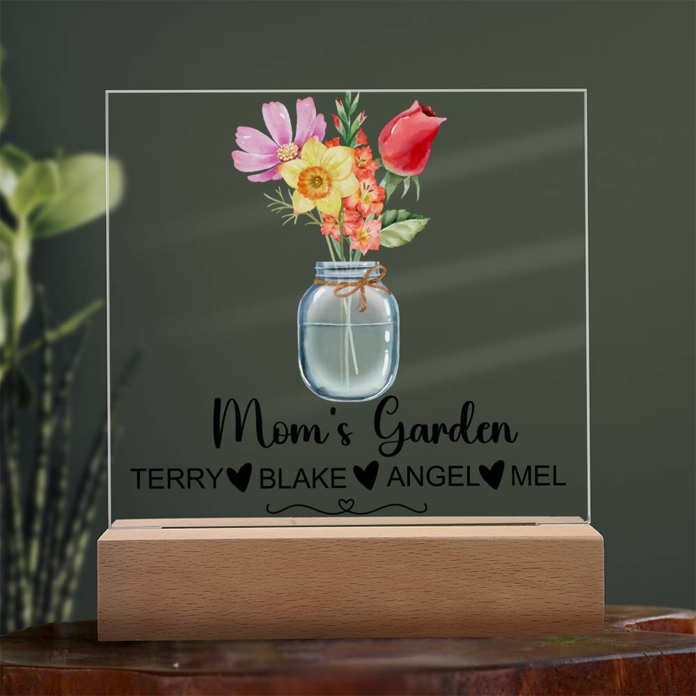 Mom's Garden Acryl Plaque