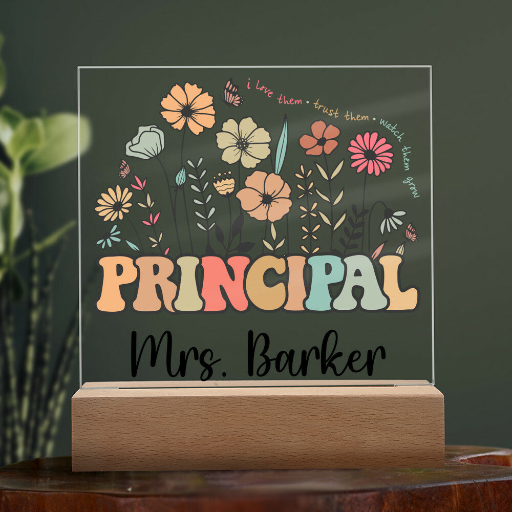 Principal 1 - Square Acrylic Plaque