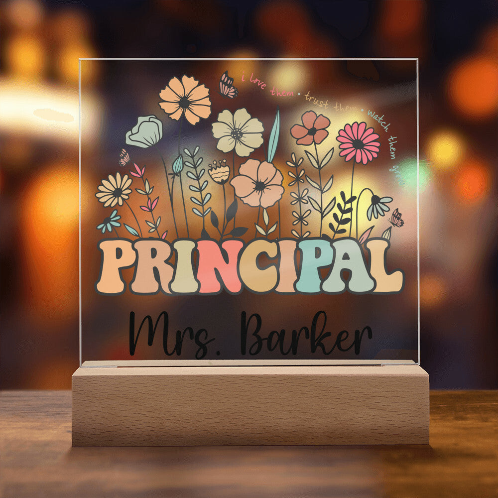 Principal 1 - Square Acrylic Plaque