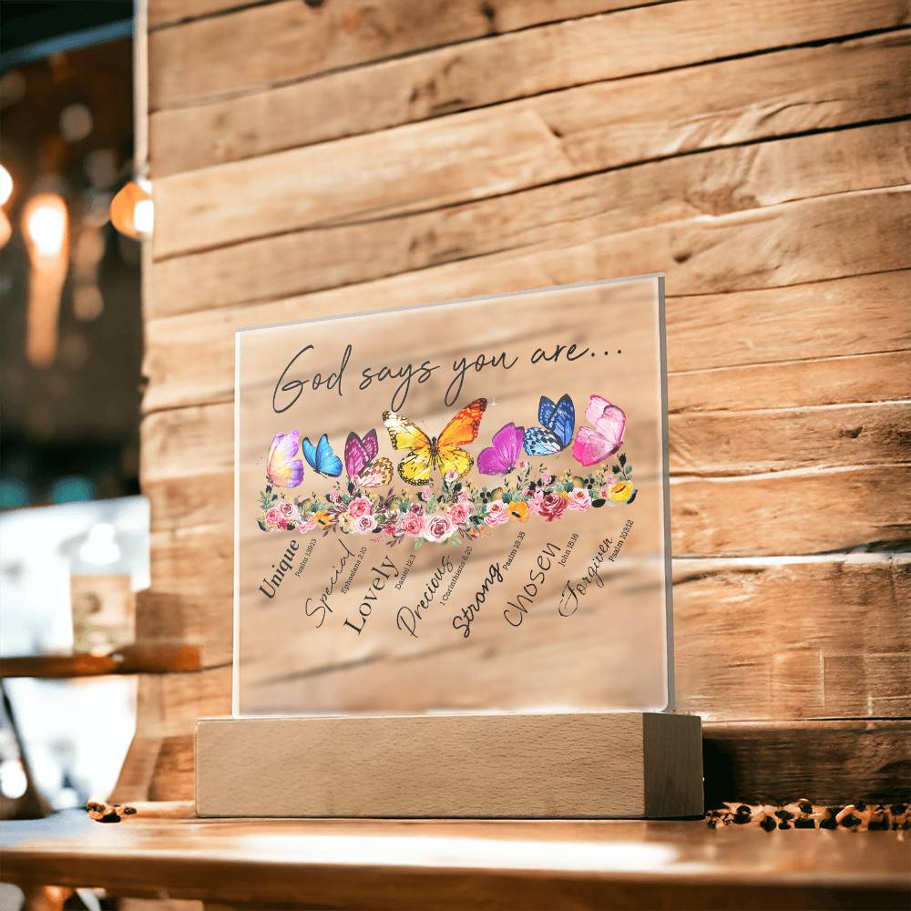 God Says You Are - Bible Verse Plaque 2