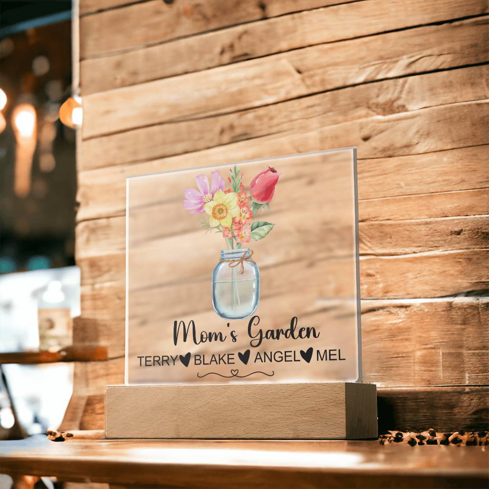 Mom's Garden Acryl Plaque