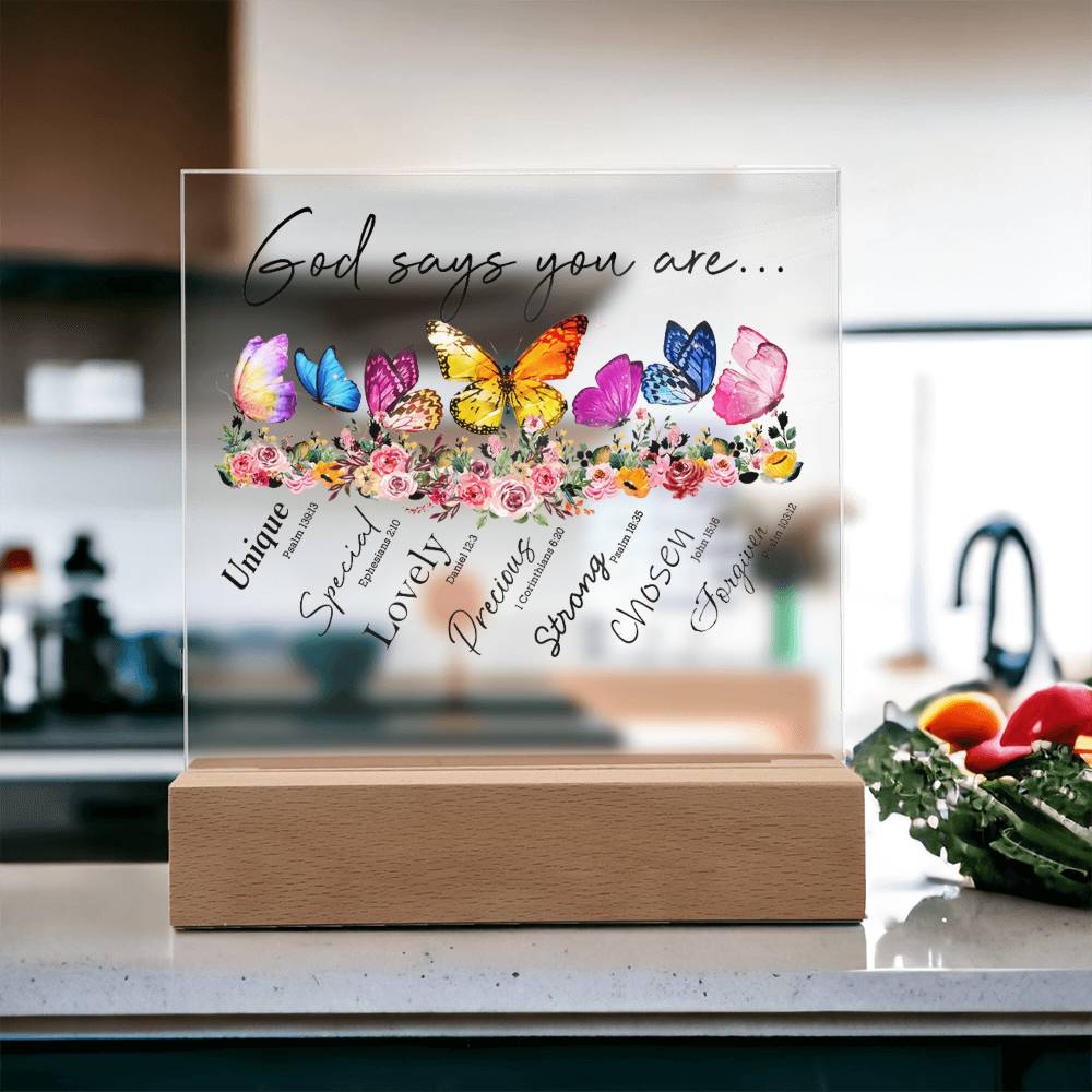 God Says You Are - Bible Verse Plaque 2
