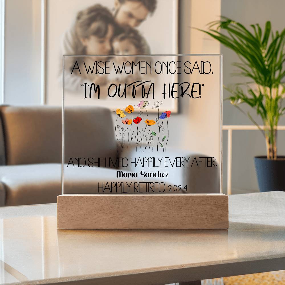 Personalized Retirement Plaque 1