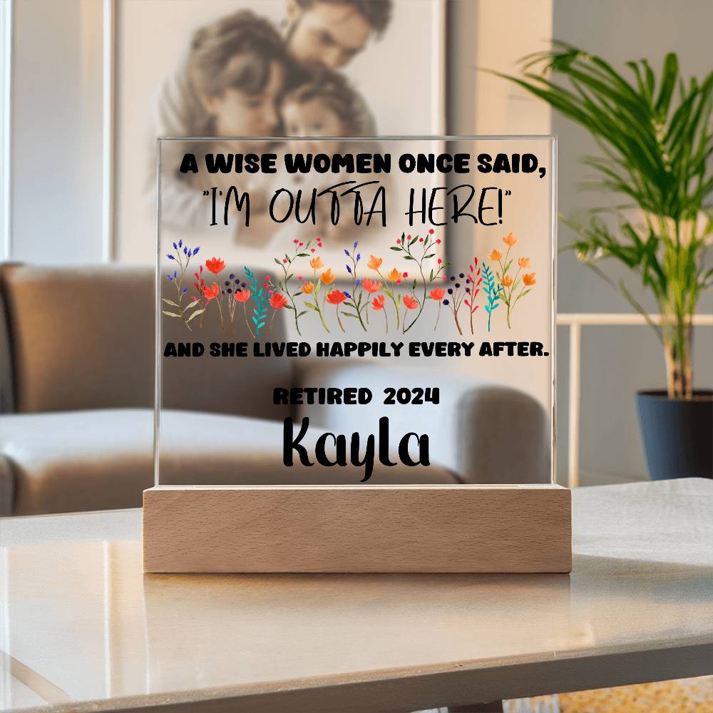 Personalized Retirement Plaque 5