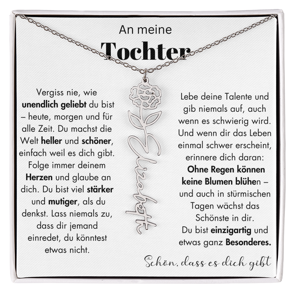 Geschenk Tochter Schmuckkarte mit Spruch unendlich geliebt Mutmacher Erinnerung Weihnachten Geburtstag