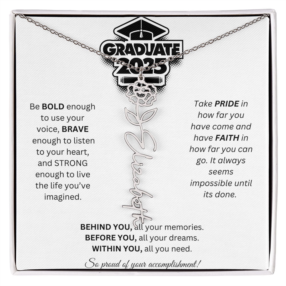 2025 Graduation Gift - Flower Name Necklace 2