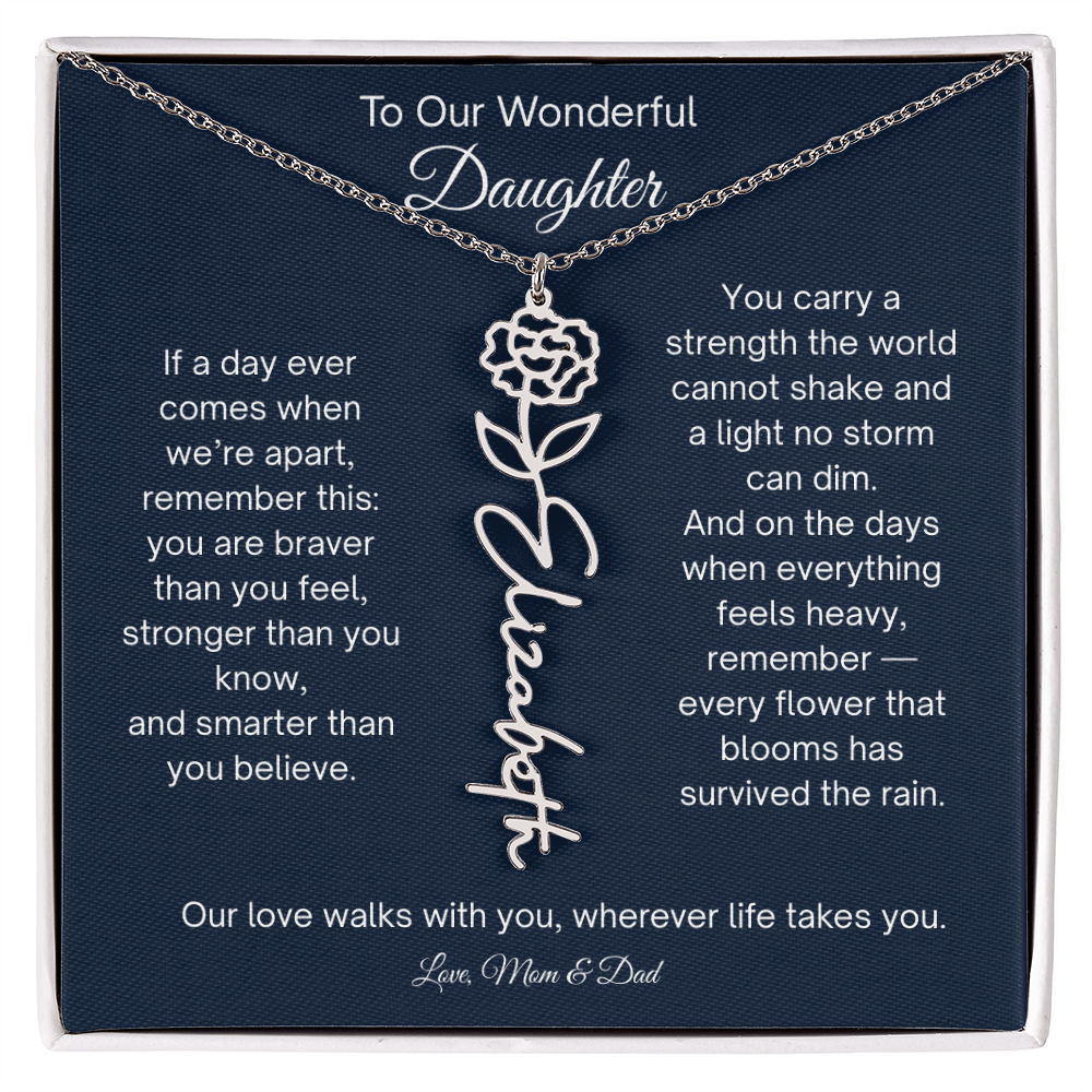 Personalized Daughter Necklace from Parents