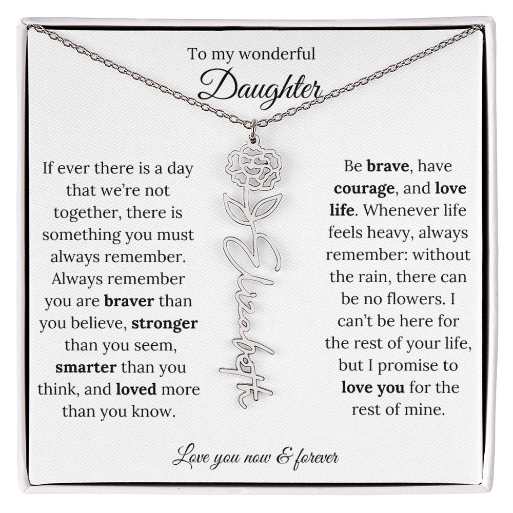 Custom Floral Jewelry Gift For Daughter