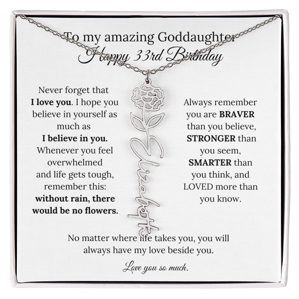 Happy 33rd Birthday Gift for Goddaughter