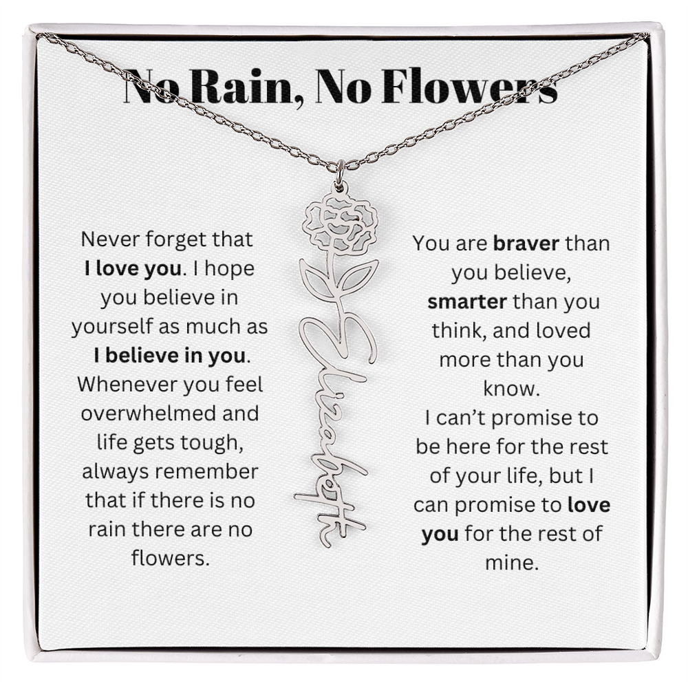 Personalized Flower Name Necklace 1