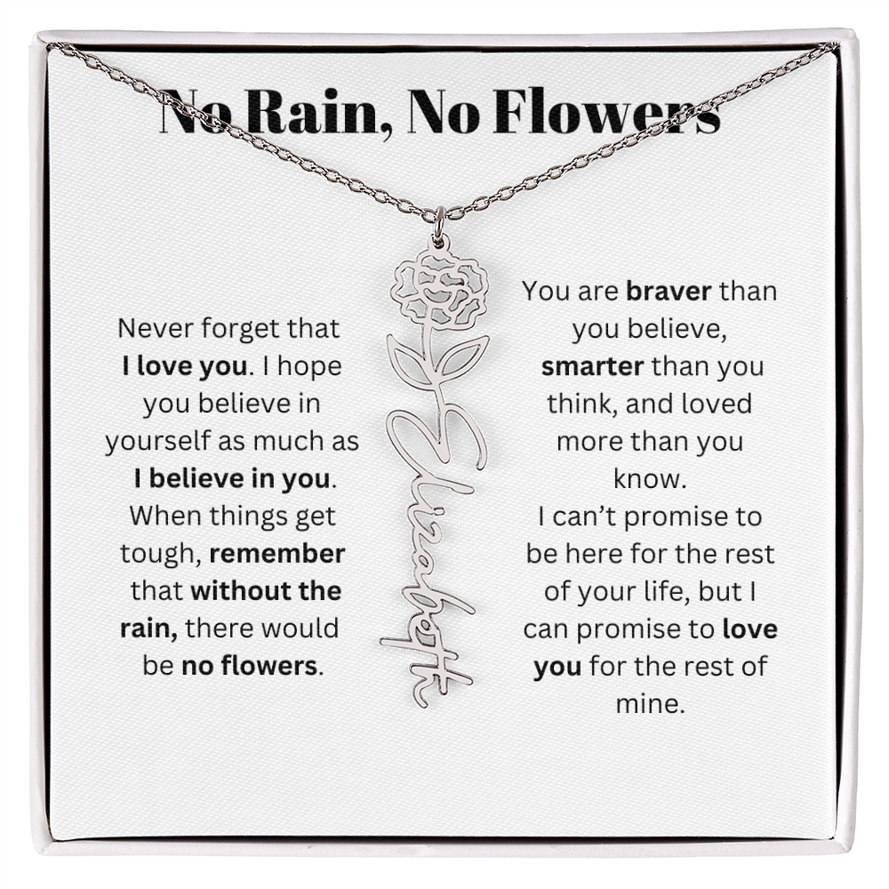 Personalized Flower Name Necklace 2