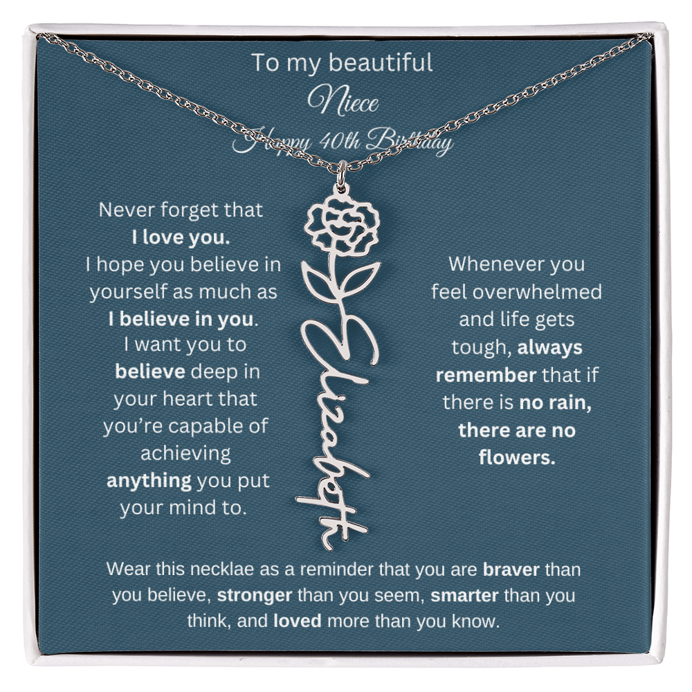 To My Beautiful Niece 40th Birthday
