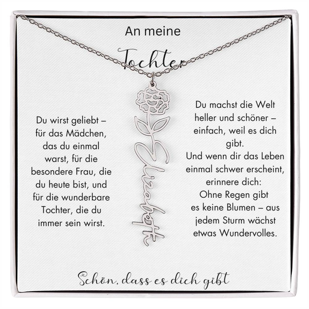 Geburtsblumenkette für erwachsene Tochter
