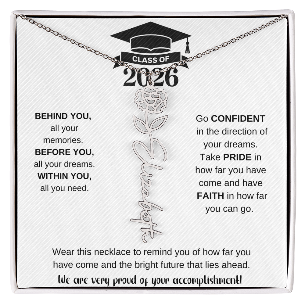 2026 Graduation Name Necklace