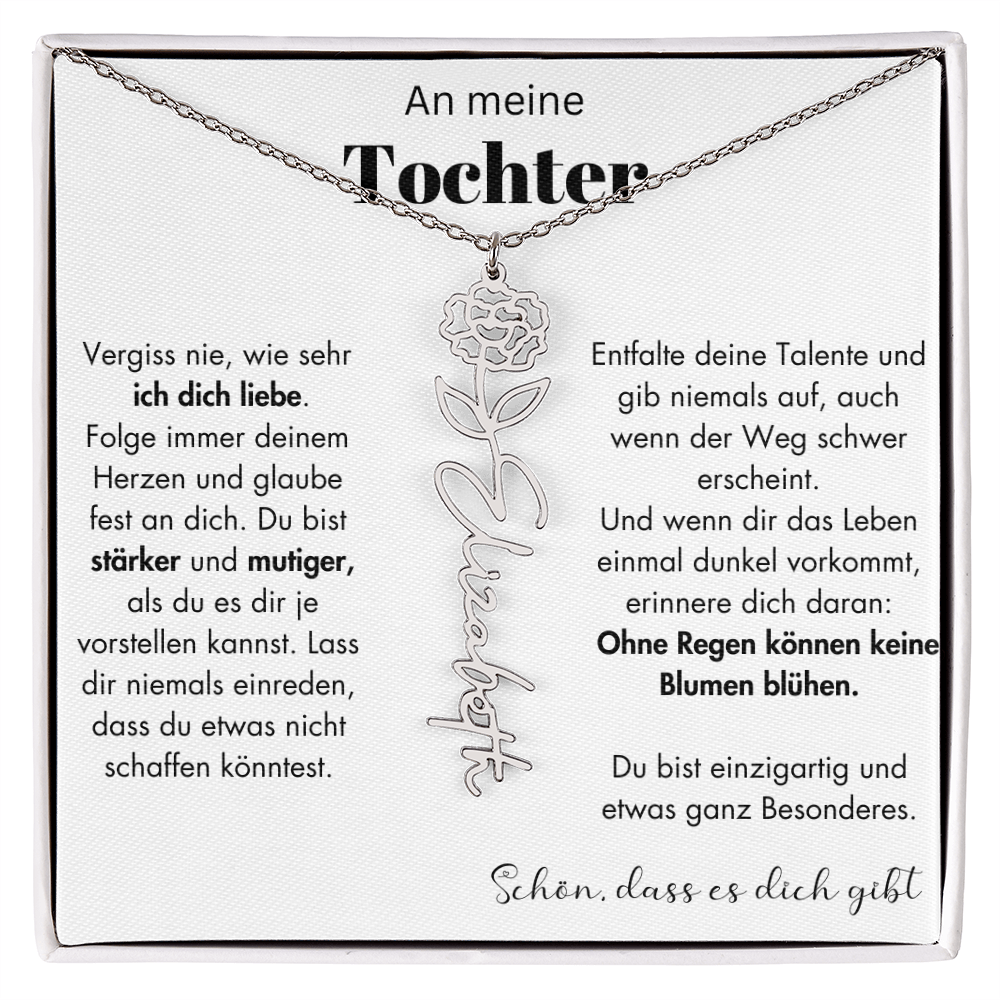 Für meine Tochter Schmuckkarte mit liebevoller Botschaft vergiss nie wie sehr ich dich liebe Erinnerung Weihnachten Geburtstag