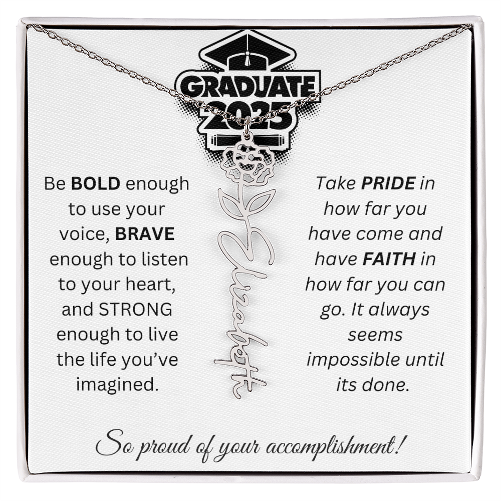2025 Graduation Gift - Flower Name Necklace 1