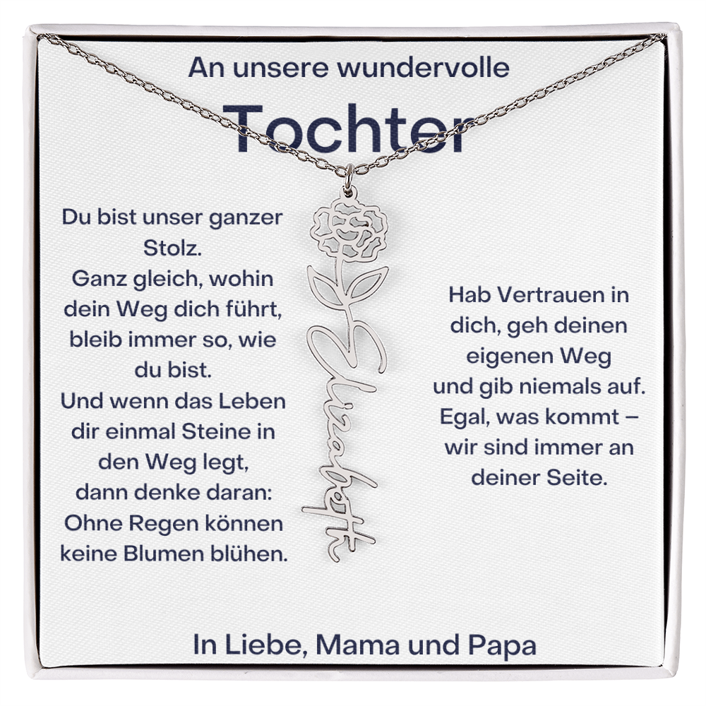Personalisierte Namenskette Tochter Geschenk - Von Mama und Papa