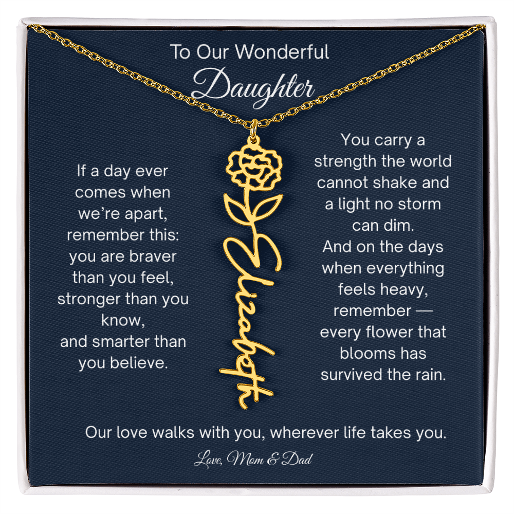 Personalized Daughter Necklace from Parents