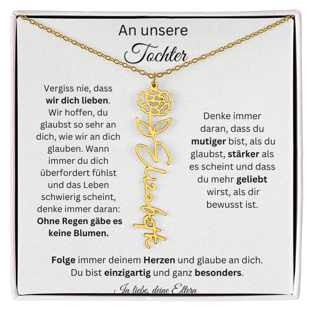 Weihnachtsgeschenk Eltern an Tochter