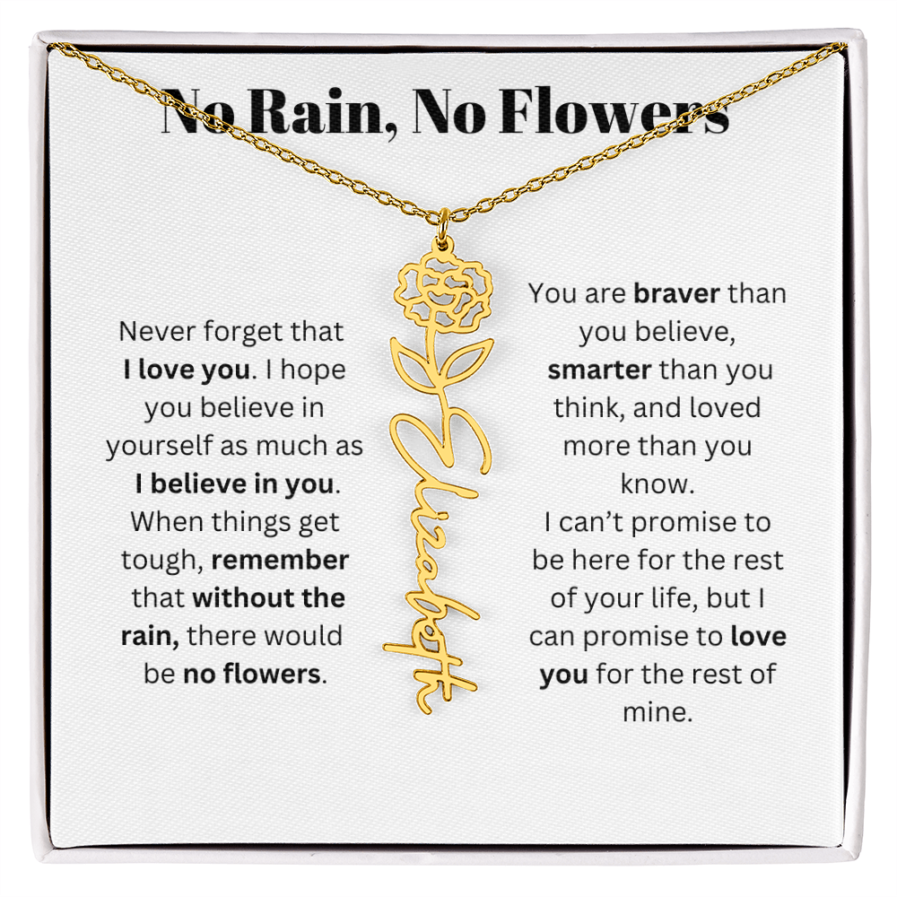Personalized Flower Name Necklace 2
