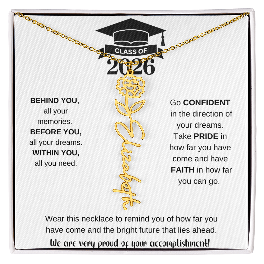 2026 Graduation Name Necklace