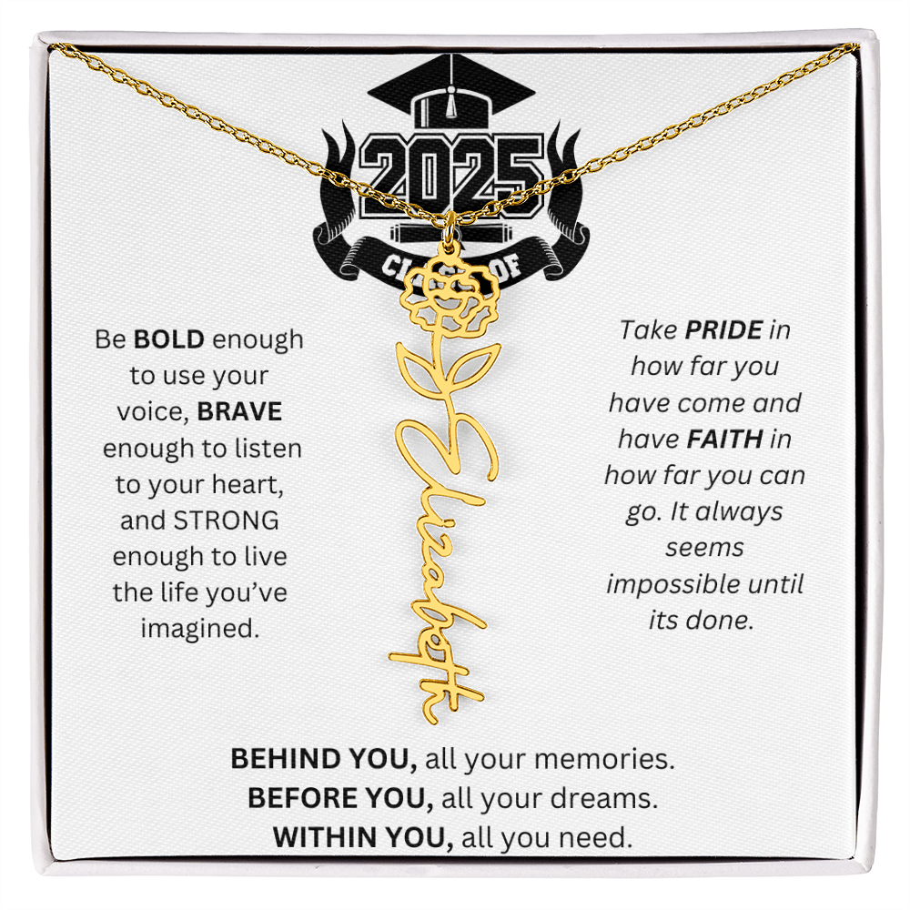 2025 Graduation Gift - Flower Name Necklace 3