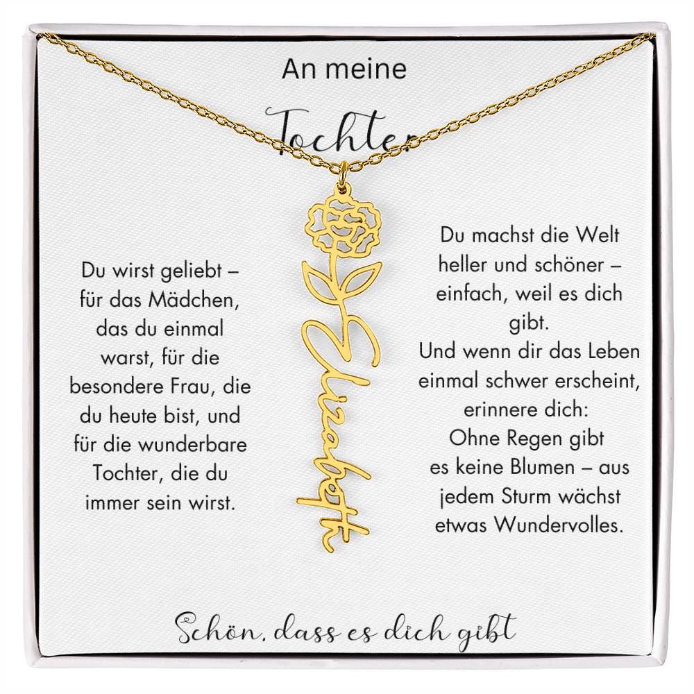 Geburtsblumenkette für erwachsene Tochter