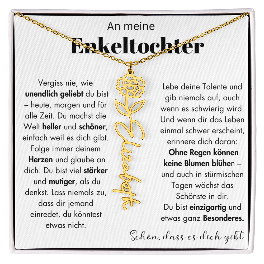 Geschenk Enkeltochter Schmuckkarte mit Spruch unendlich geliebt Mutmacher Erinnerung Weihnachten Geburtstag