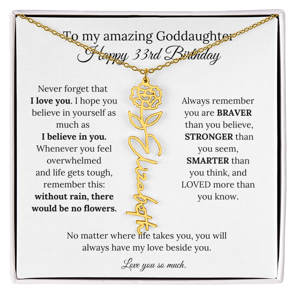 Happy 33rd Birthday Gift for Goddaughter