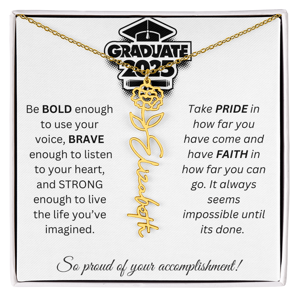 2025 Graduation Gift - Flower Name Necklace 1
