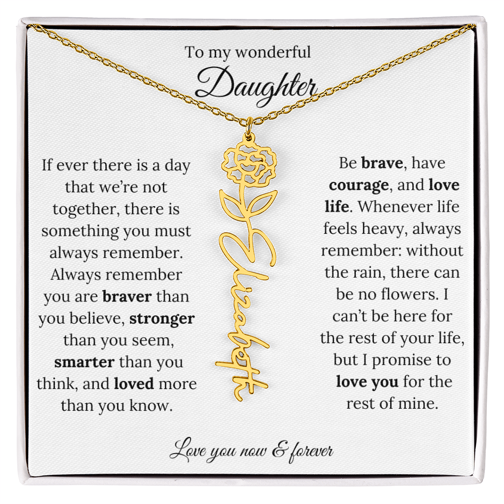 Custom Floral Jewelry Gift For Daughter
