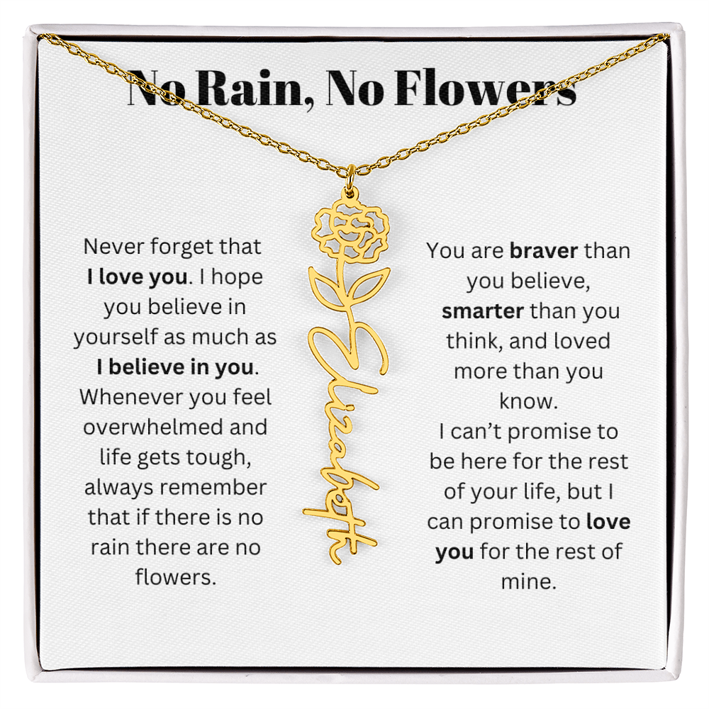 Personalized Flower Name Necklace 1