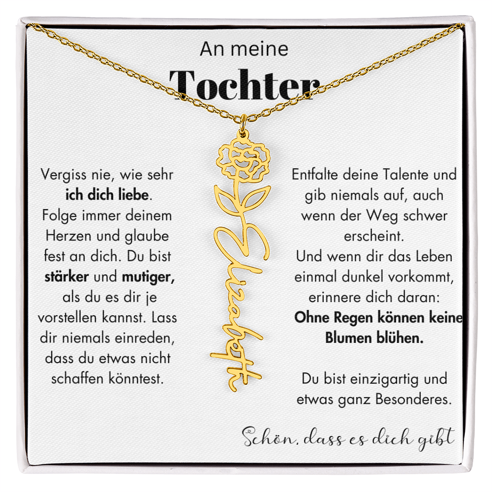Für meine Tochter Schmuckkarte mit liebevoller Botschaft vergiss nie wie sehr ich dich liebe Erinnerung Weihnachten Geburtstag