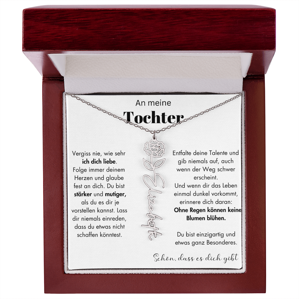 Für meine Tochter Schmuckkarte mit liebevoller Botschaft vergiss nie wie sehr ich dich liebe Erinnerung Weihnachten Geburtstag
