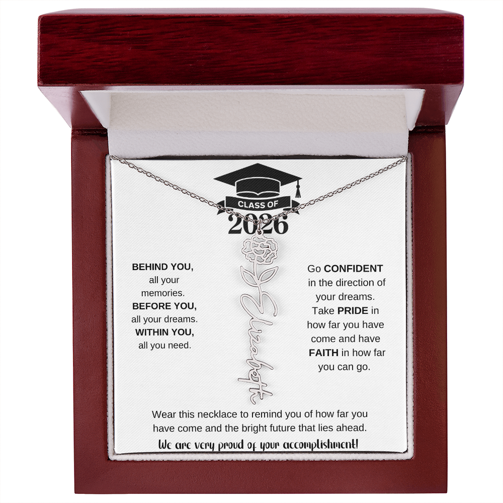 2026 Graduation Name Necklace