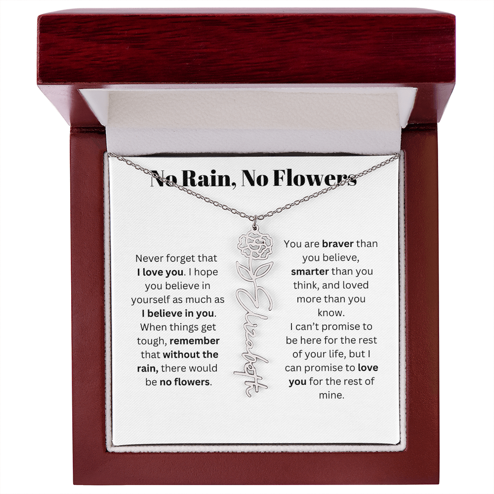 Personalized Flower Name Necklace 2