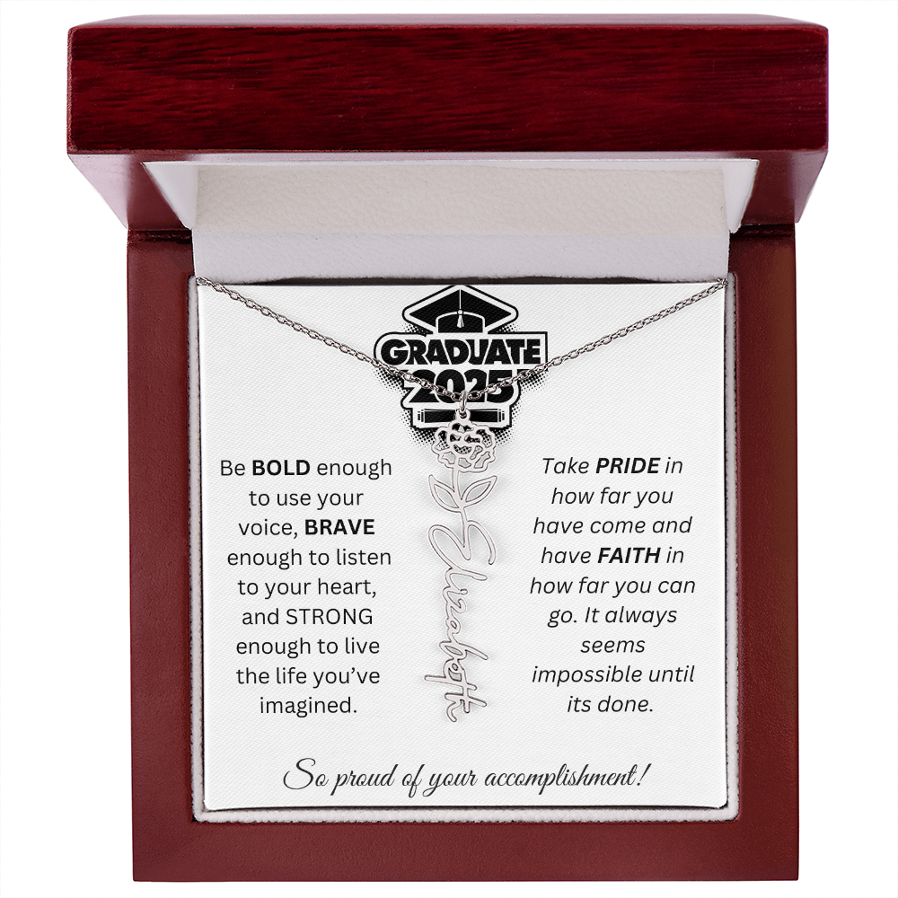 2025 Graduation Gift - Flower Name Necklace 1