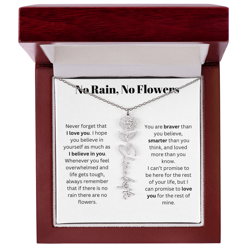 Personalized Flower Name Necklace 1