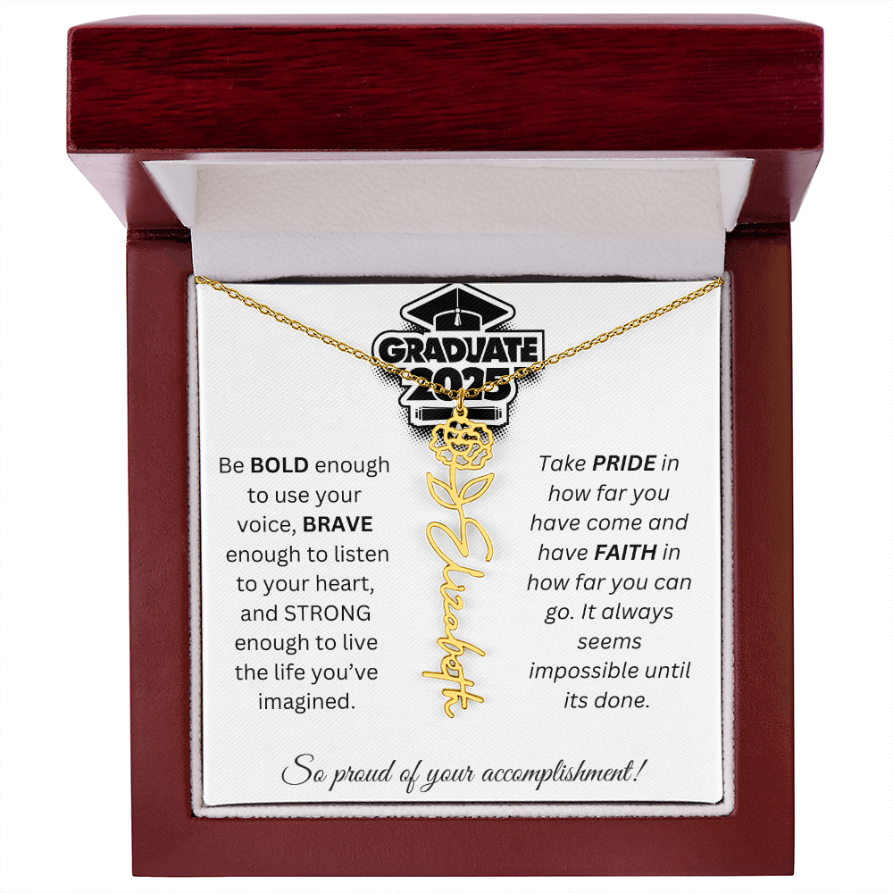2025 Graduation Gift - Flower Name Necklace 1