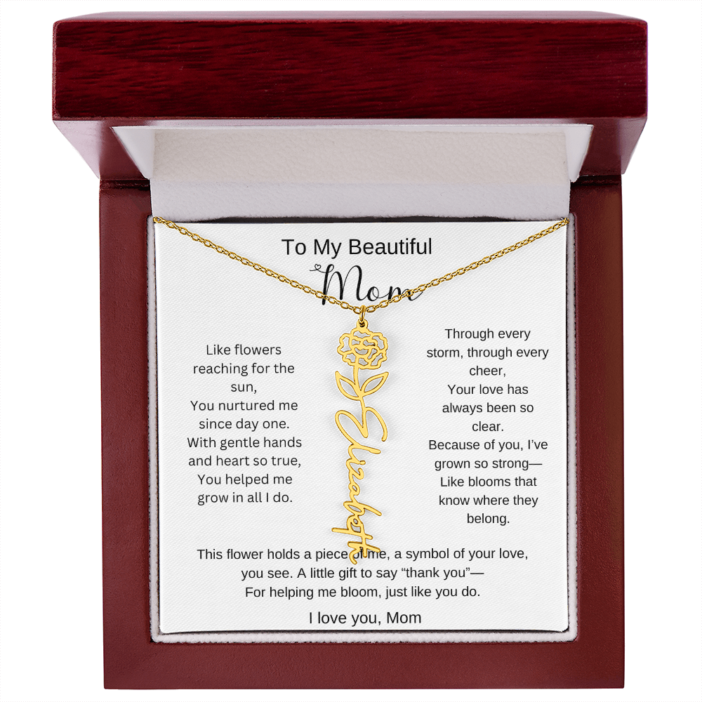 Personalized Mother's Day Necklace Gift for Mom