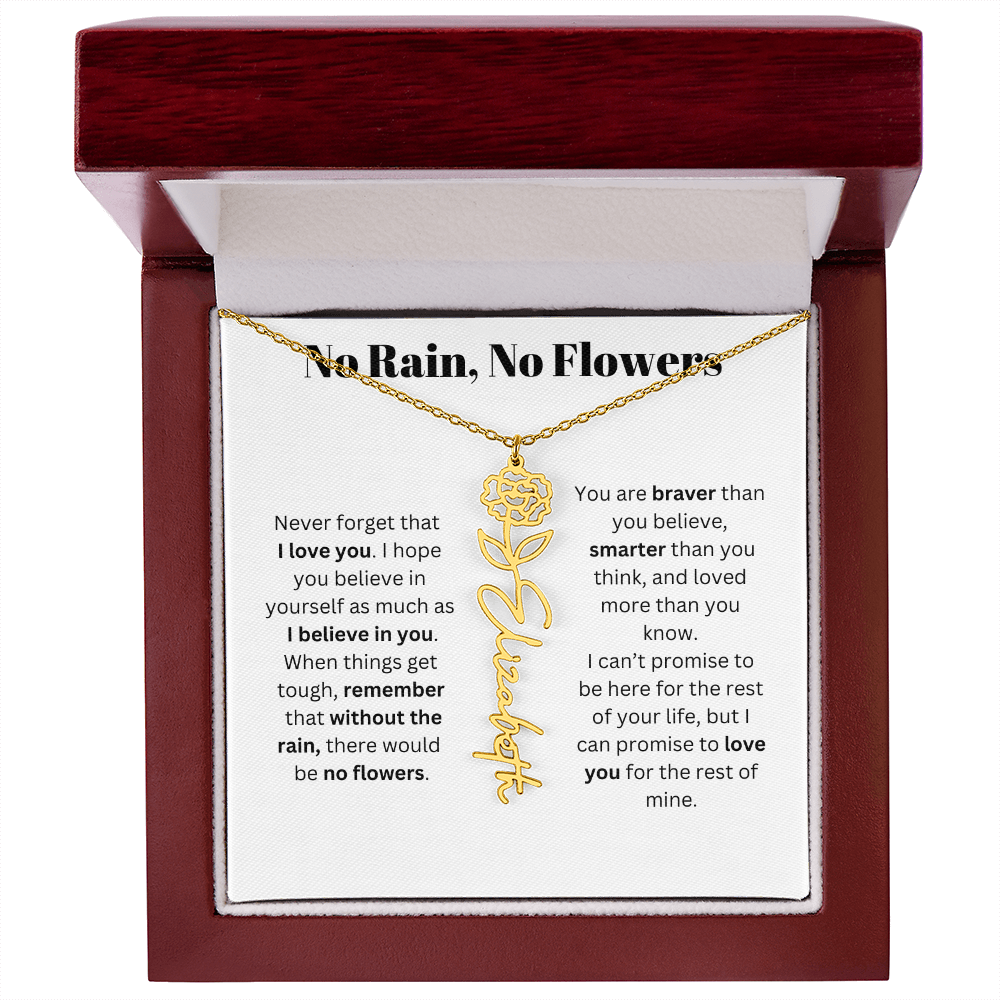 Personalized Flower Name Necklace 2