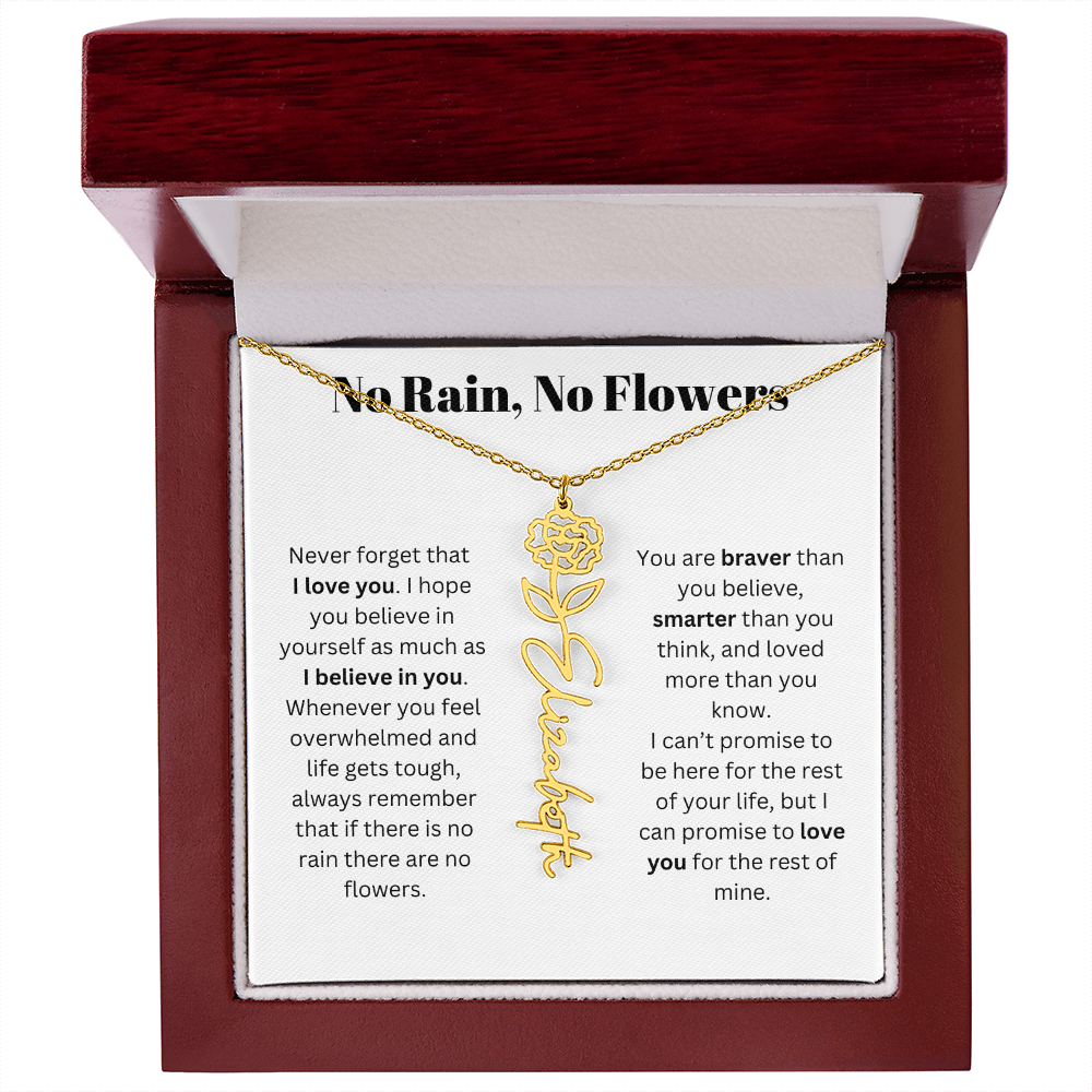 Personalized Flower Name Necklace 1
