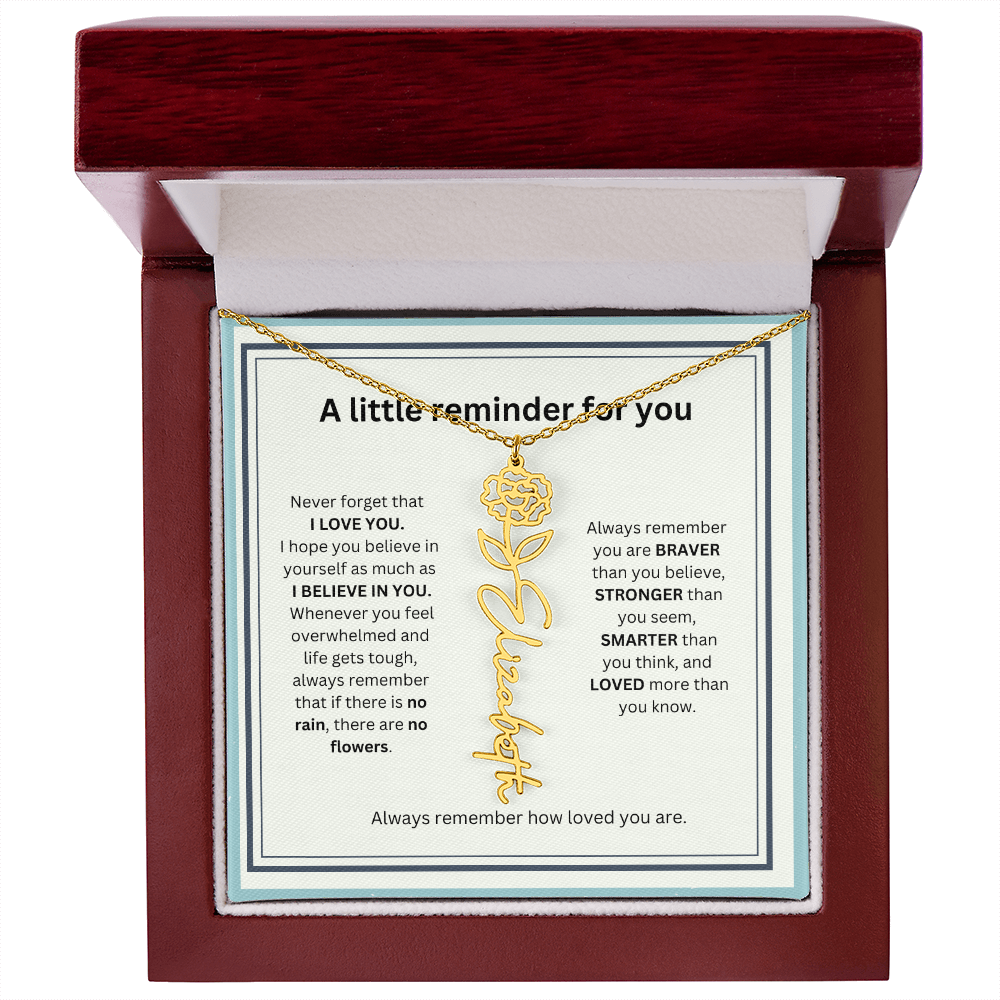A Little Reminder Of You | Birth Flower Name Necklace