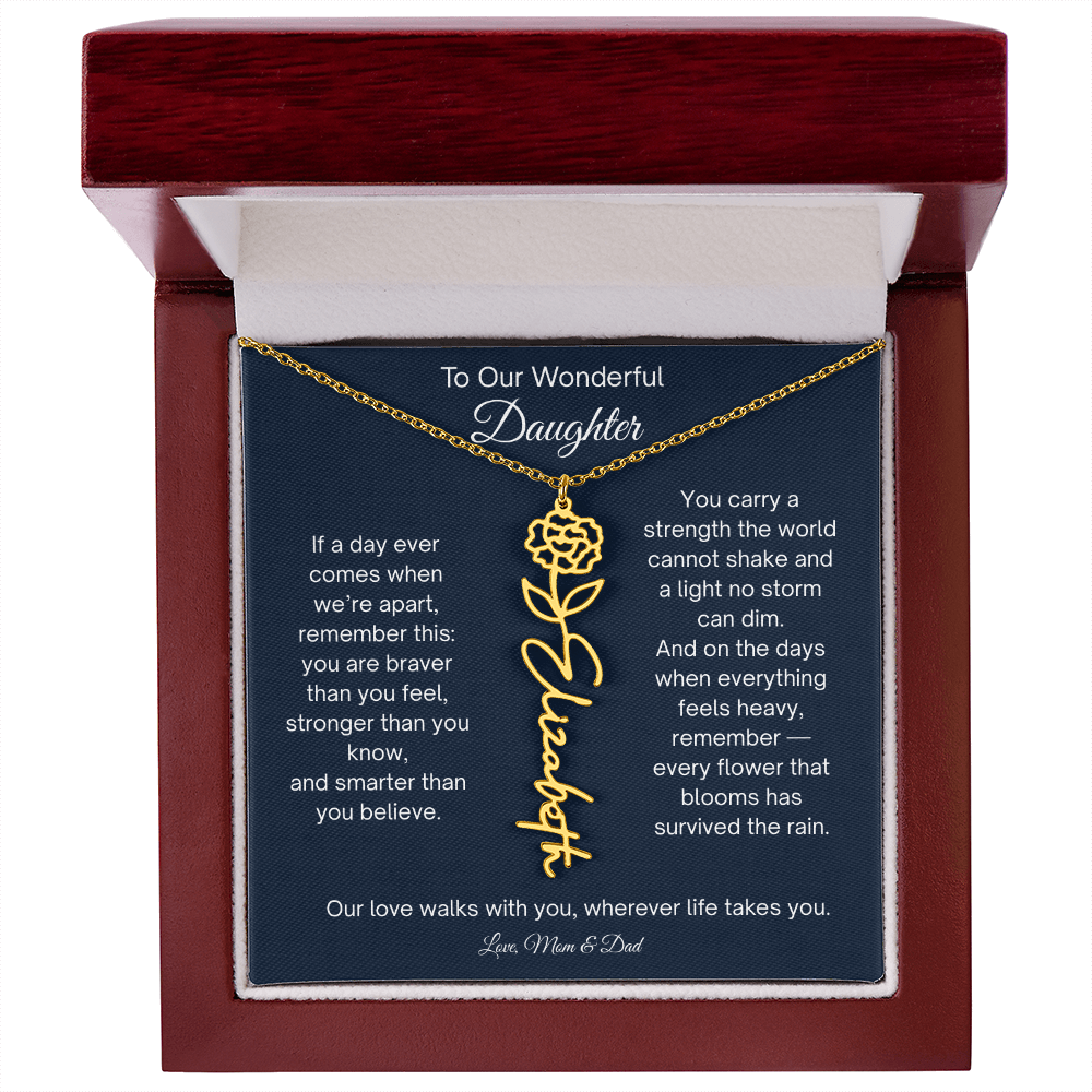 Personalized Daughter Necklace from Parents