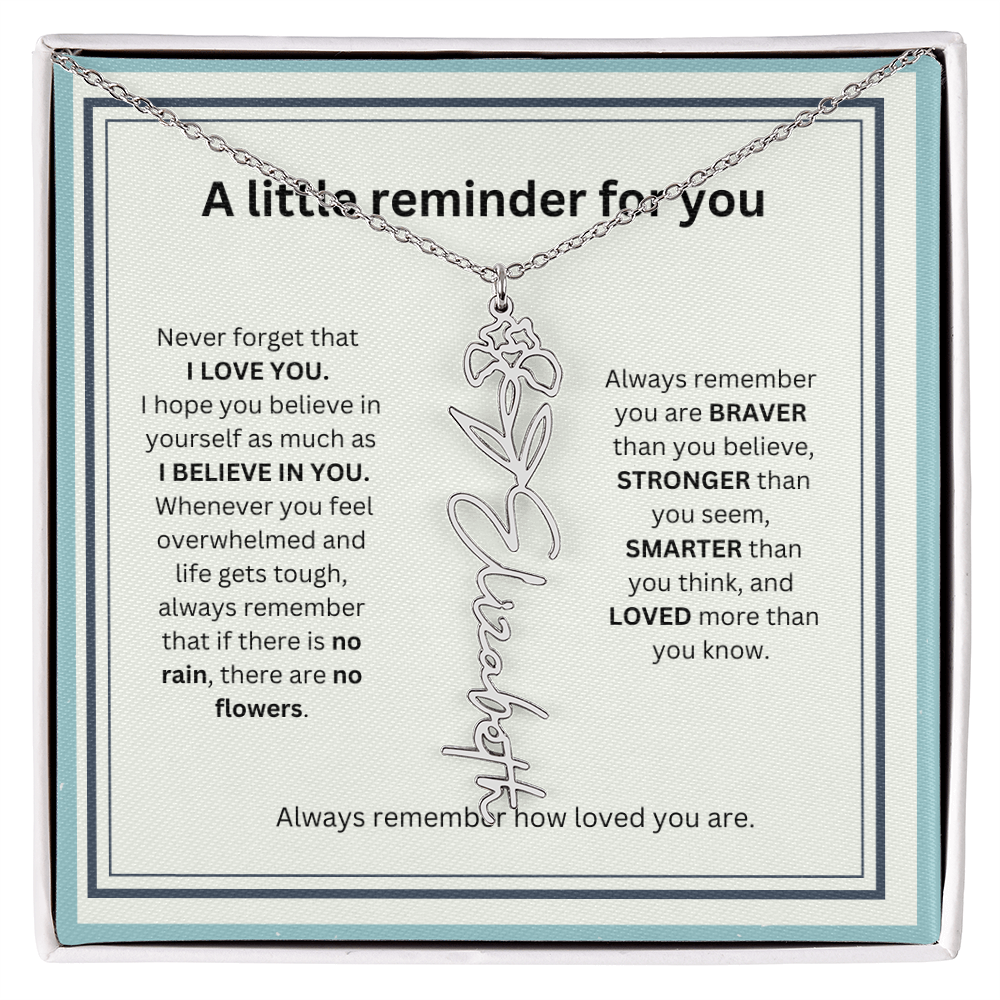 A Little Reminder Of You | Birth Flower Name Necklace