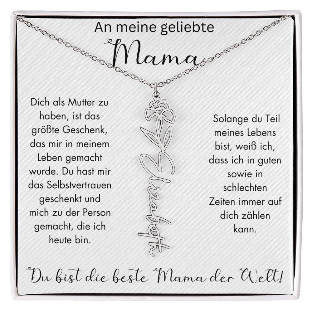 Geburtsblumen Namenskette für Mama